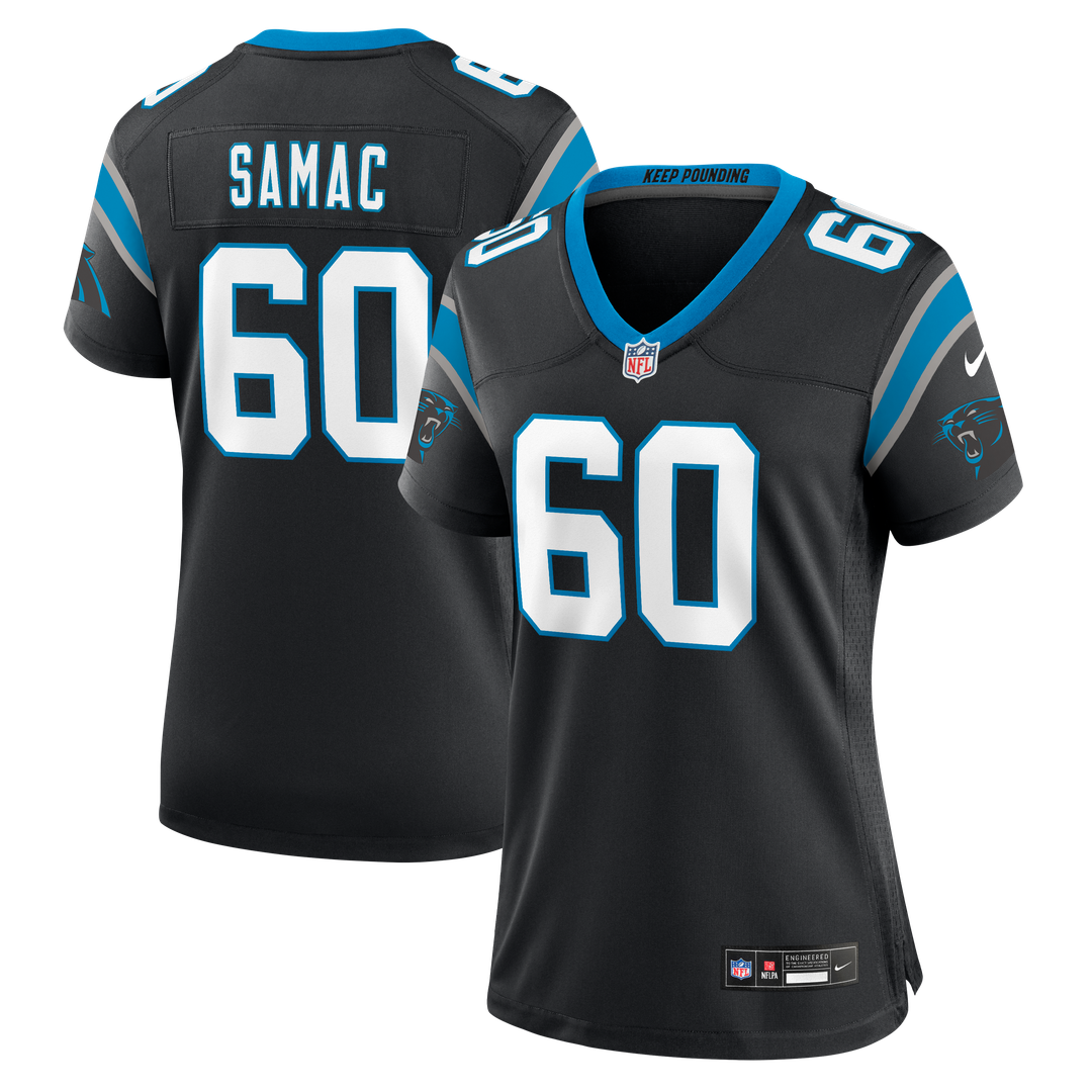 Nick Samac Carolina Panthers Nike Women's Team Game Jersey -  Black