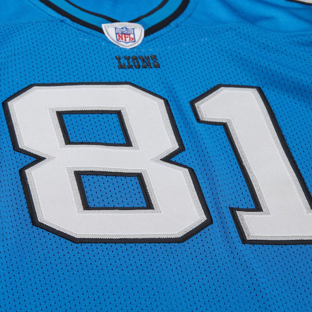 Calvin Johnson Detroit Lions Mitchell & Ness 2007 Authentic Throwback Retired Player Jersey - Blue