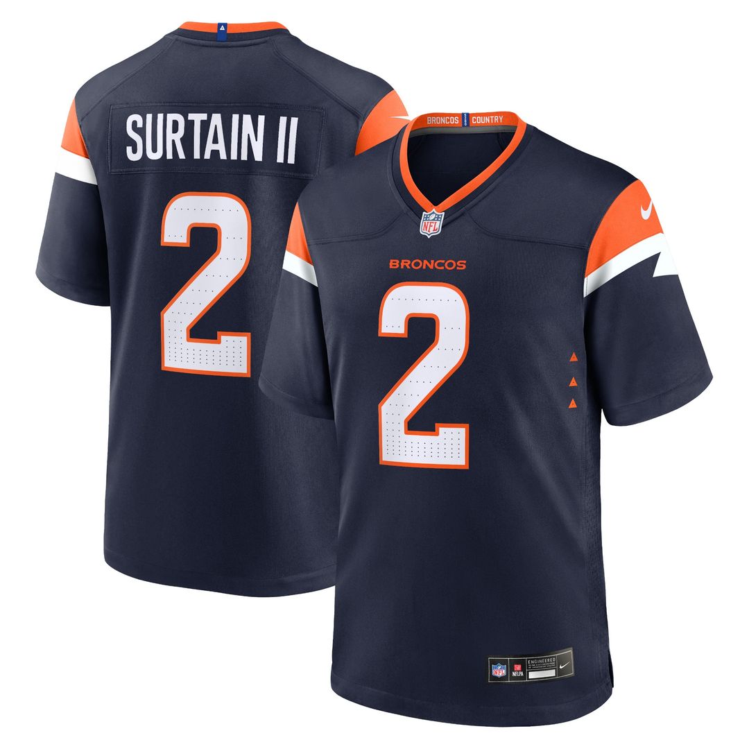 Patrick Surtain II Denver Broncos Nike Team Game Jersey - Orange