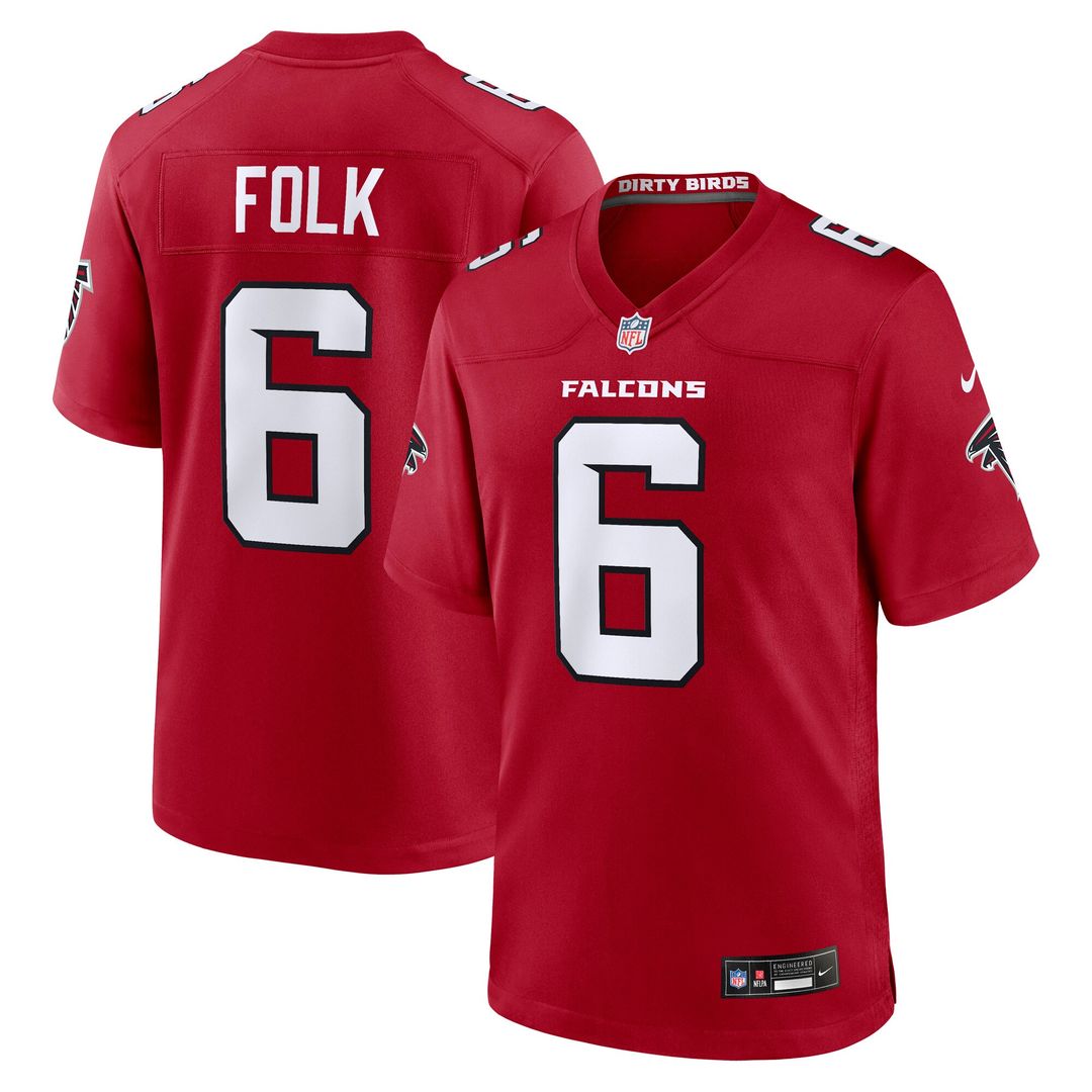 Nick Folk Atlanta Falcons Nike Team Game Jersey -  Red