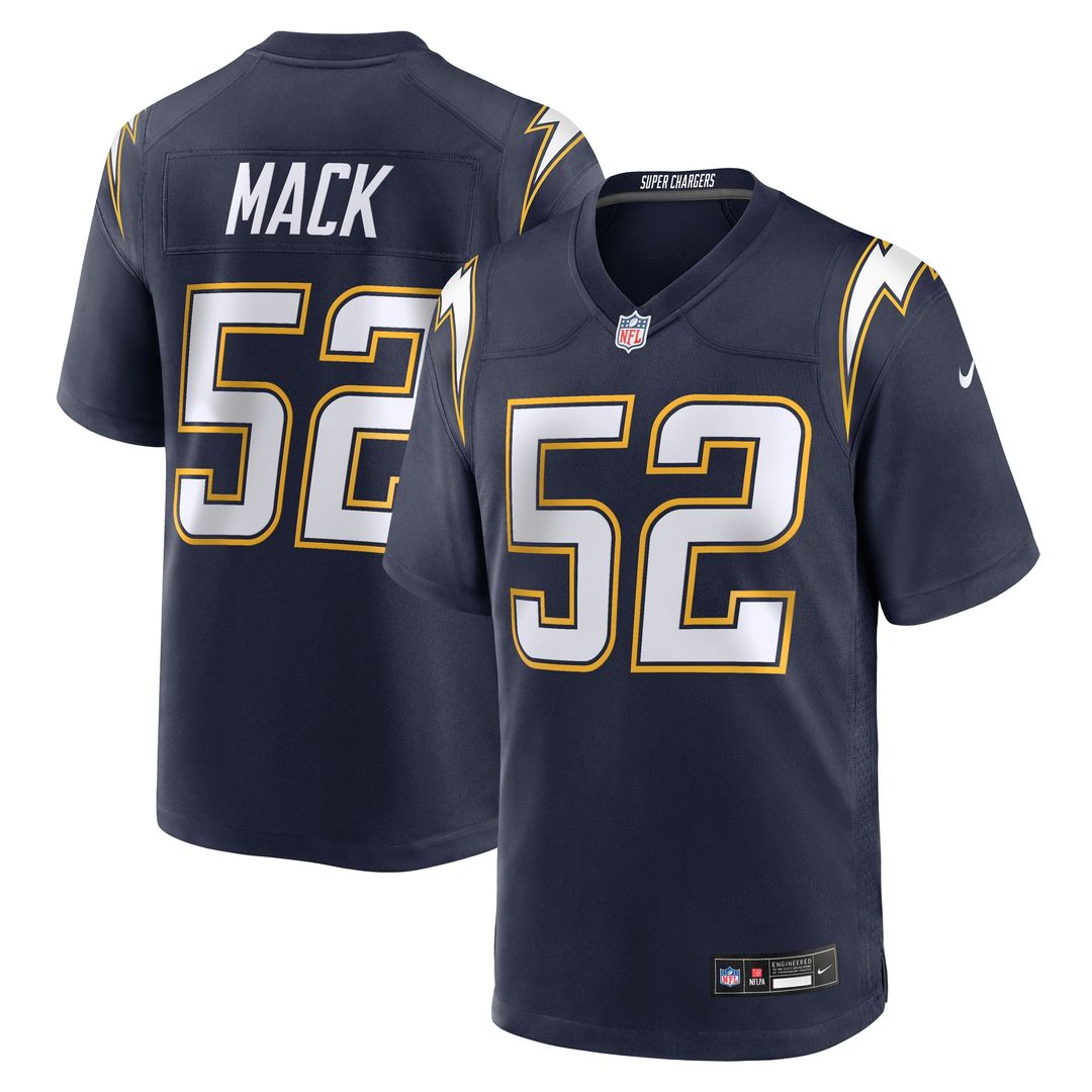 Khalil Mack Los Angeles Chargers Nike Alternate Charger Power Game Player Jersey - Gold