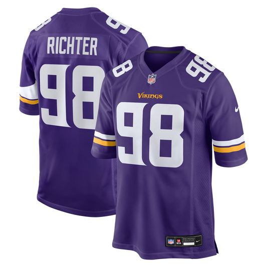 Bo Richter Minnesota Vikings Nike Team Game Jersey -  Purple