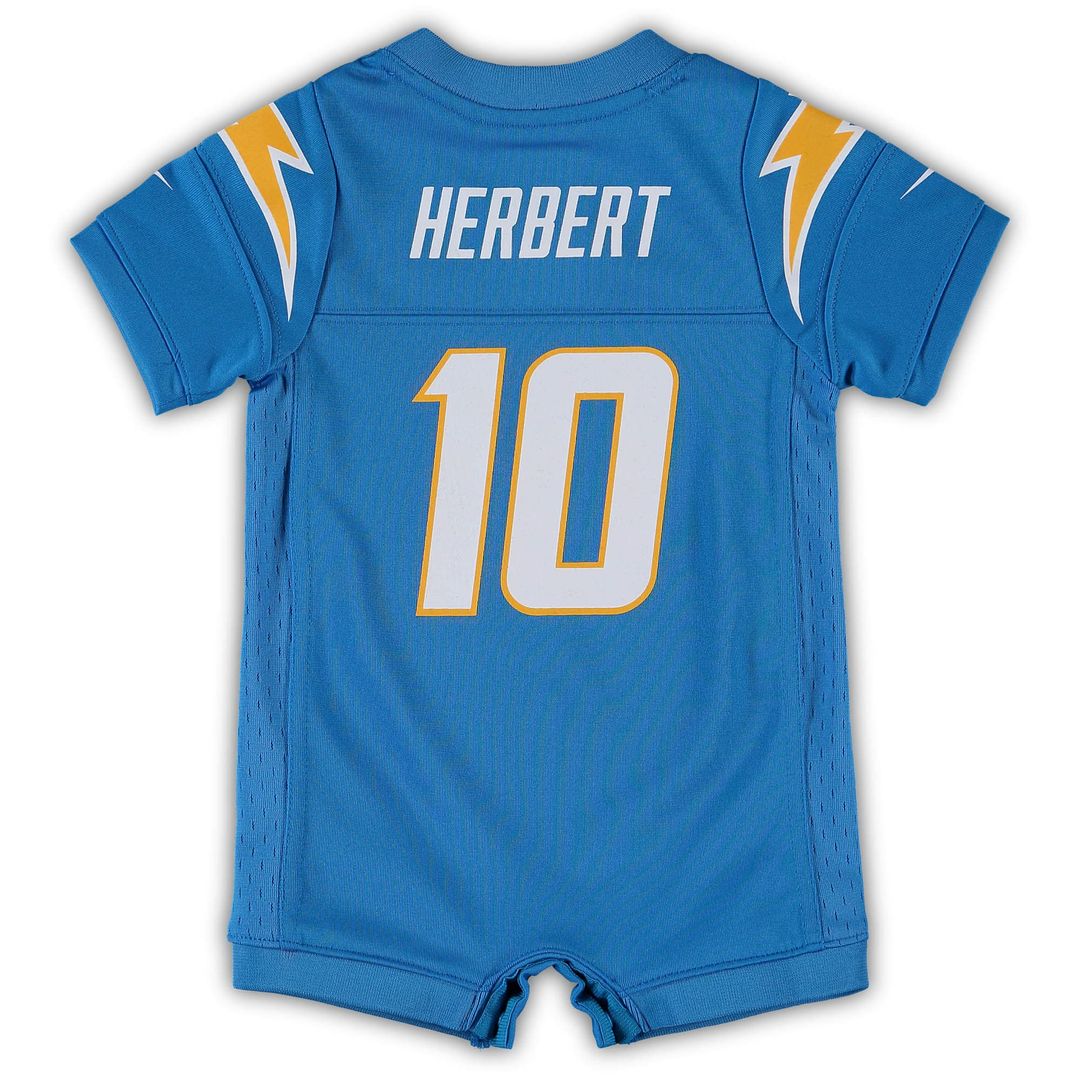 Justin Herbert Los Angeles Chargers Nike Infant Game Romper Jersey - Powder Blue