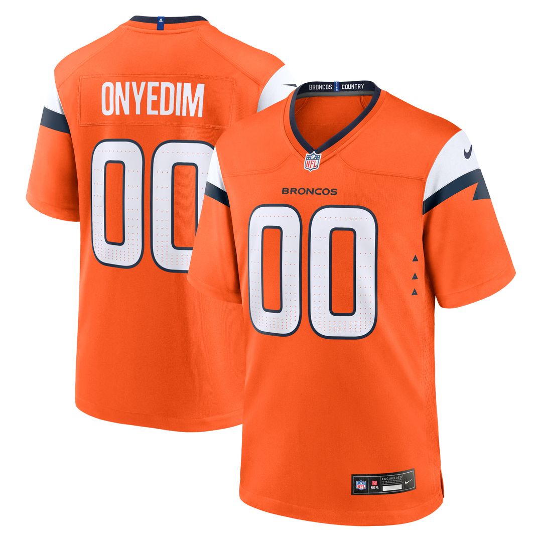 Tyler Onyedim Denver Broncos Nike Game Jersey - Orange