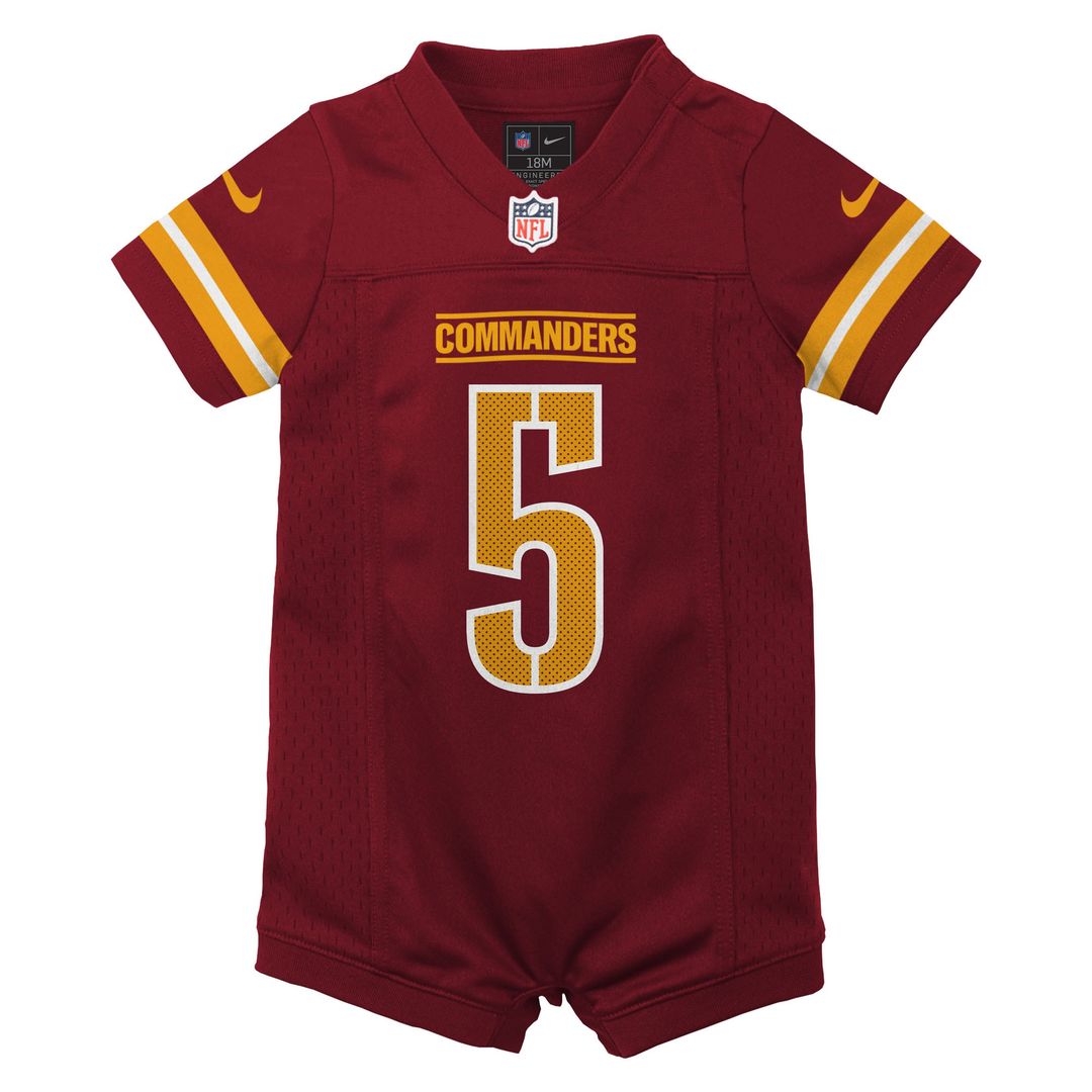 Jayden Daniels Washington Commanders Nike Newborn & Infant Game Romper Jersey - Burgundy