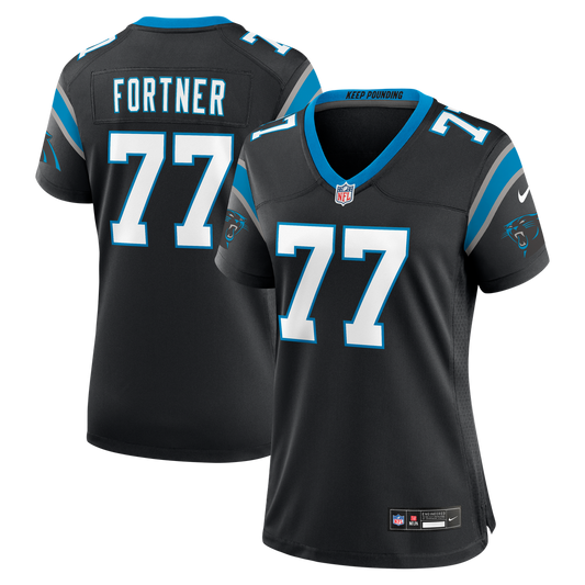 Luke Fortner Carolina Panthers Nike Women's Team Game Jersey -  Black
