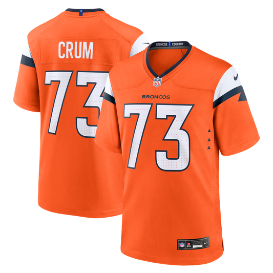 Frank Crum Denver Broncos Nike Team Game Jersey -  Orange