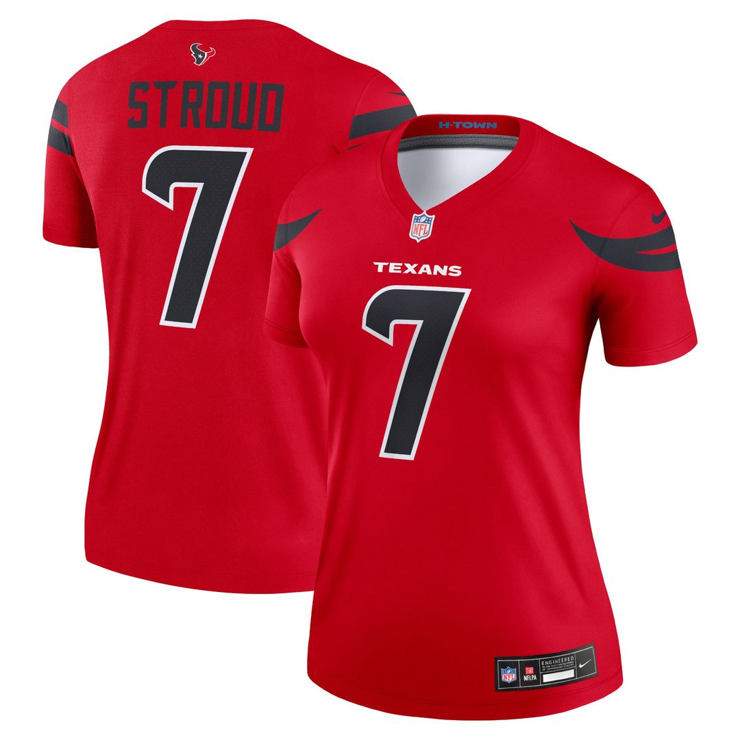 C.J. Stroud Houston Texans Nike Women's Alternate Legend Player Performance Top -  Navy