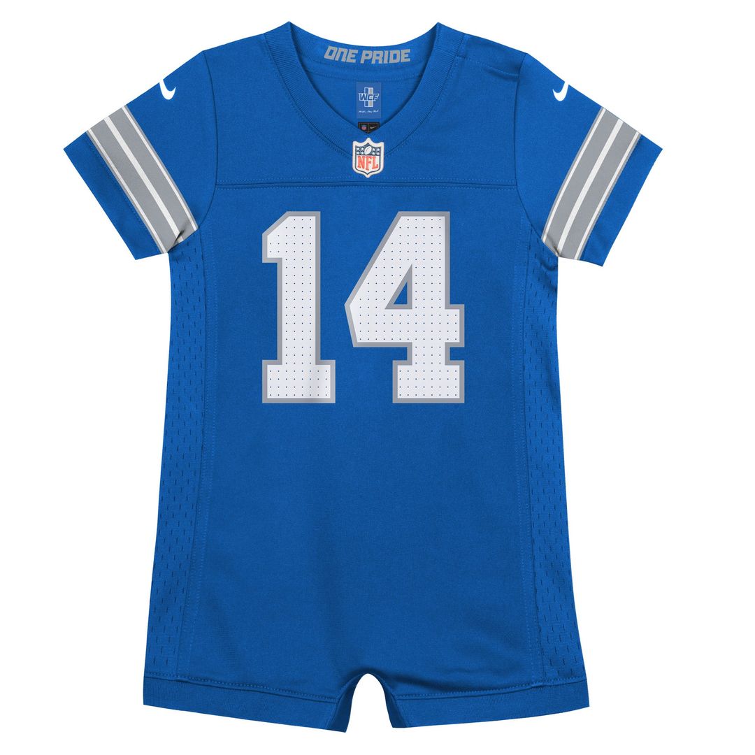 Amon-Ra St. Brown Detroit Lions Nike Newborn & Infant Game Romper Jersey - Blue