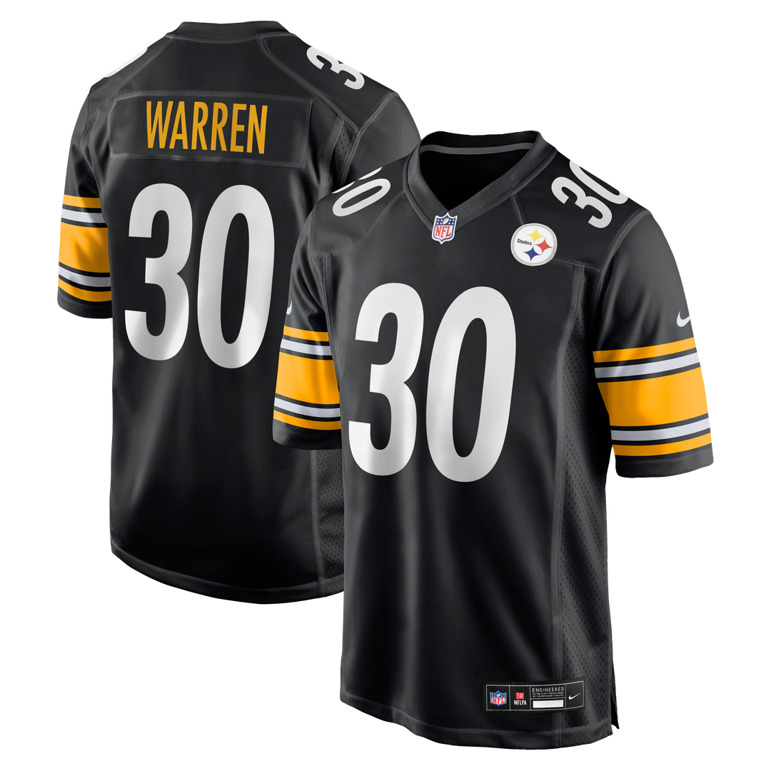 Jaylen Warren Pittsburgh Steelers Nike Game Player Jersey - Black