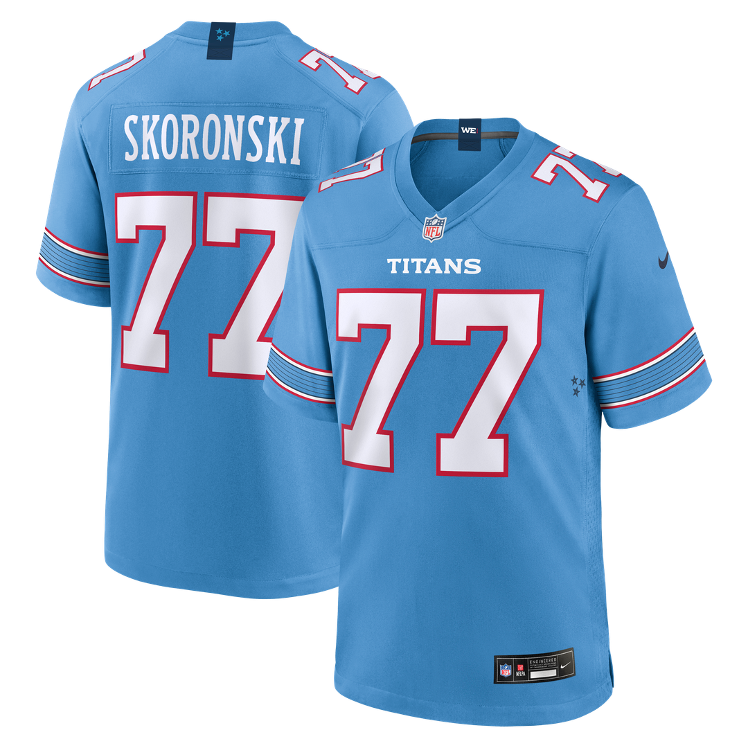 Peter Skoronski Tennessee Titans Nike Game Jersey - Light Blue