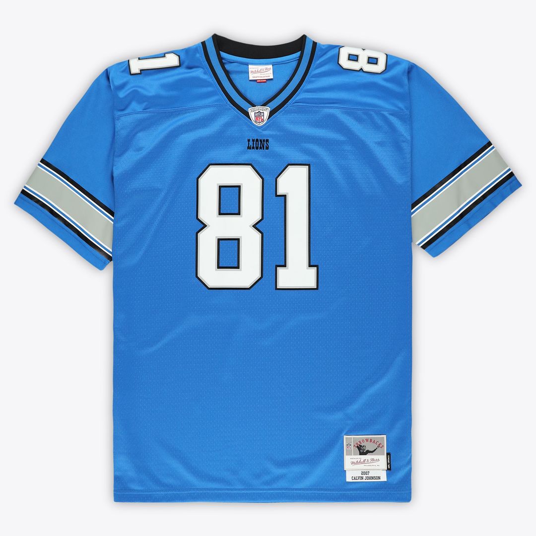 Calvin Johnson Detroit Lions Mitchell & Ness Big & Tall 2007 Legacy Retired Player Jersey - Blue