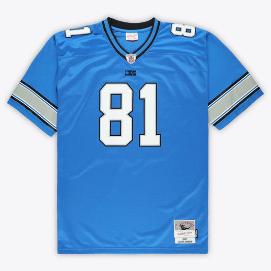 Calvin Johnson Detroit Lions Mitchell & Ness Big & Tall 2007 Legacy Retired Player Jersey - Blue