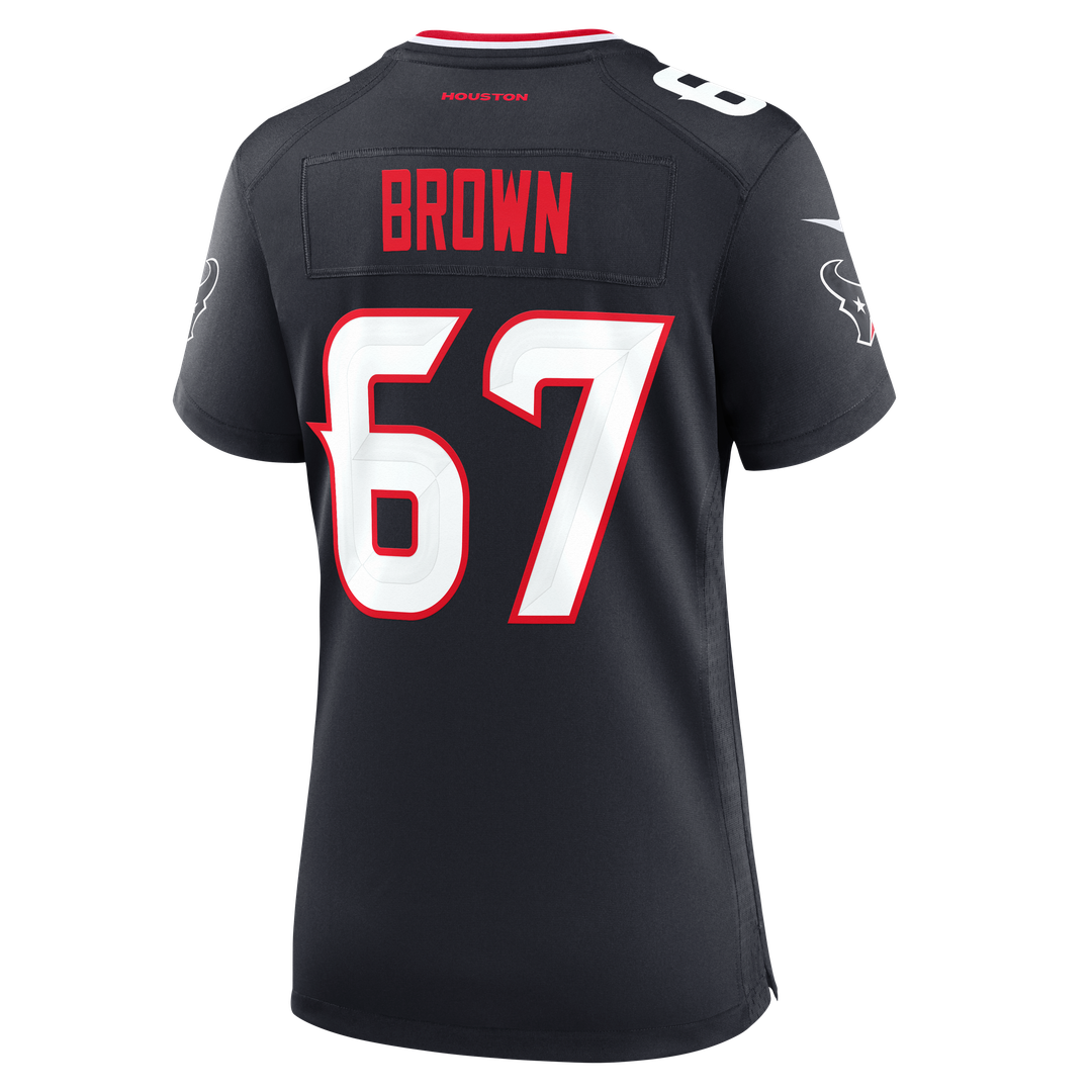 Evan Brown Houston Texans Nike Women's Team Game Jersey -  Navy