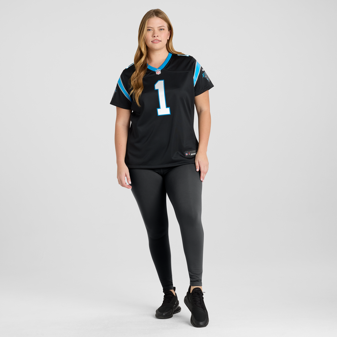 Cam Newton Carolina Panthers Nike Women's Team Retired Game Jersey -  Black