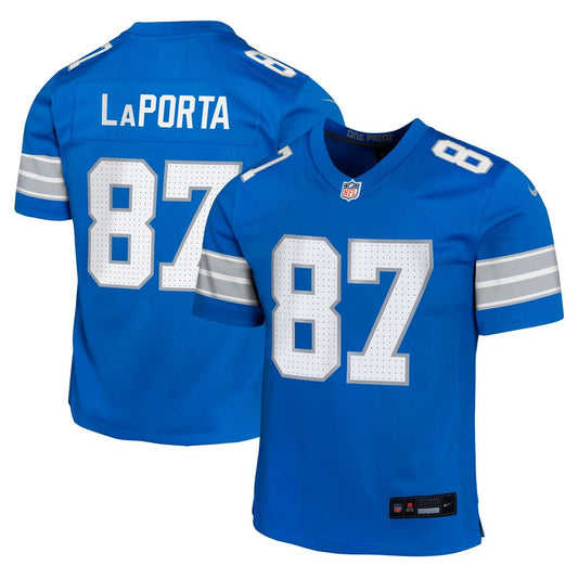 Sam LaPorta Detroit Lions Nike Youth Game Jersey - Blue