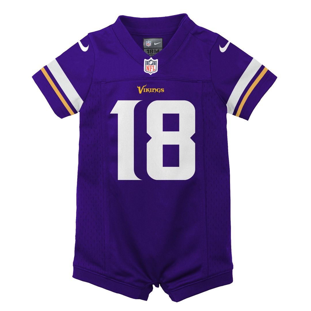 Justin Jefferson Minnesota Vikings Nike Newborn & Infant Game Romper Jersey - Purple