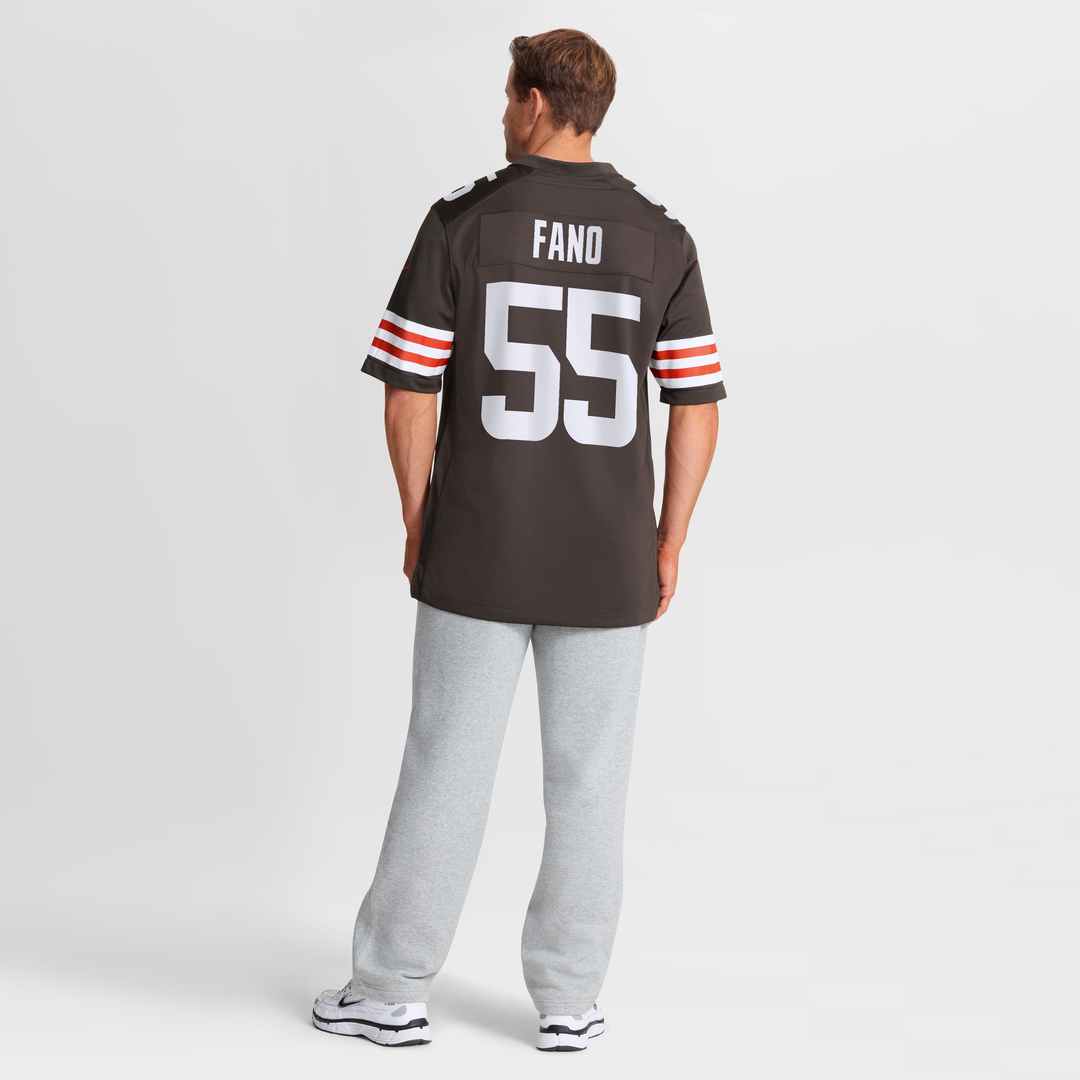 Cleveland Browns Spencer Fano Nike 2026 NFL Draft First Round Pick No. 9 Team Game Jersey - Brown