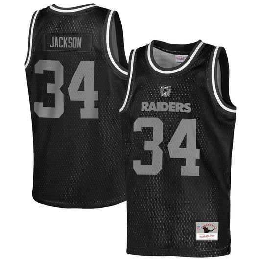Bo Jackson Las Vegas Raiders Mitchell & Ness Youth Retired Player NFL Basketball Fashion Jersey - Black