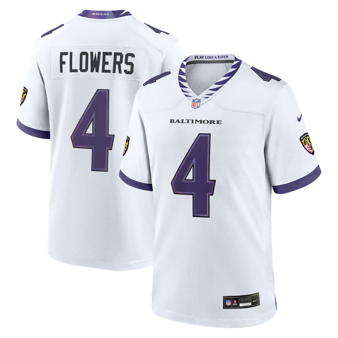 Zay Flowers Baltimore Ravens Nike Alternate Game Jersey - Purple