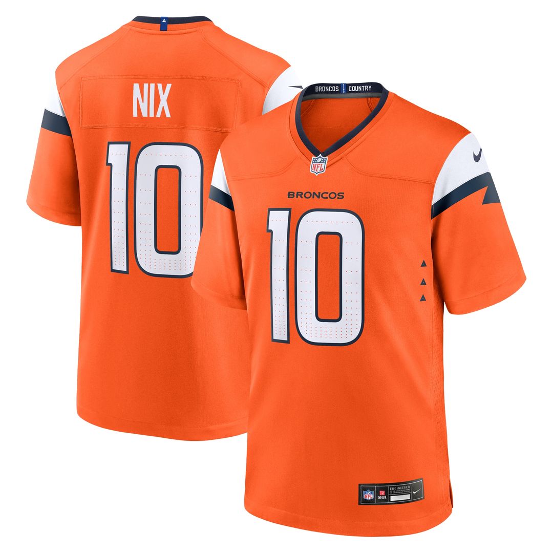 Bo Nix Denver Broncos Nike Alternate Game Jersey -  Navy
