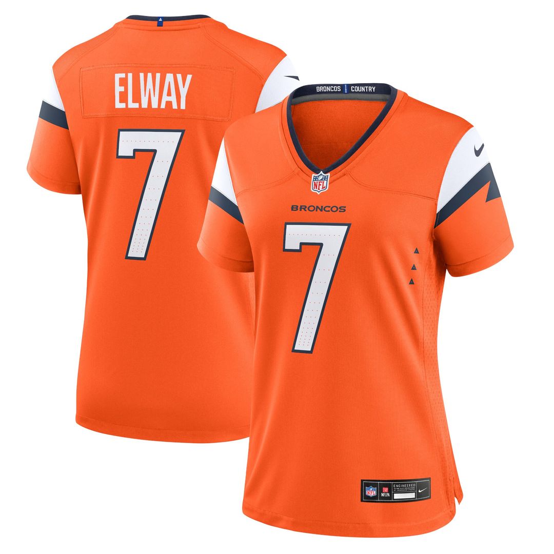 John Elway Denver Broncos Nike Women's Team Retired Player Game Jersey - Orange