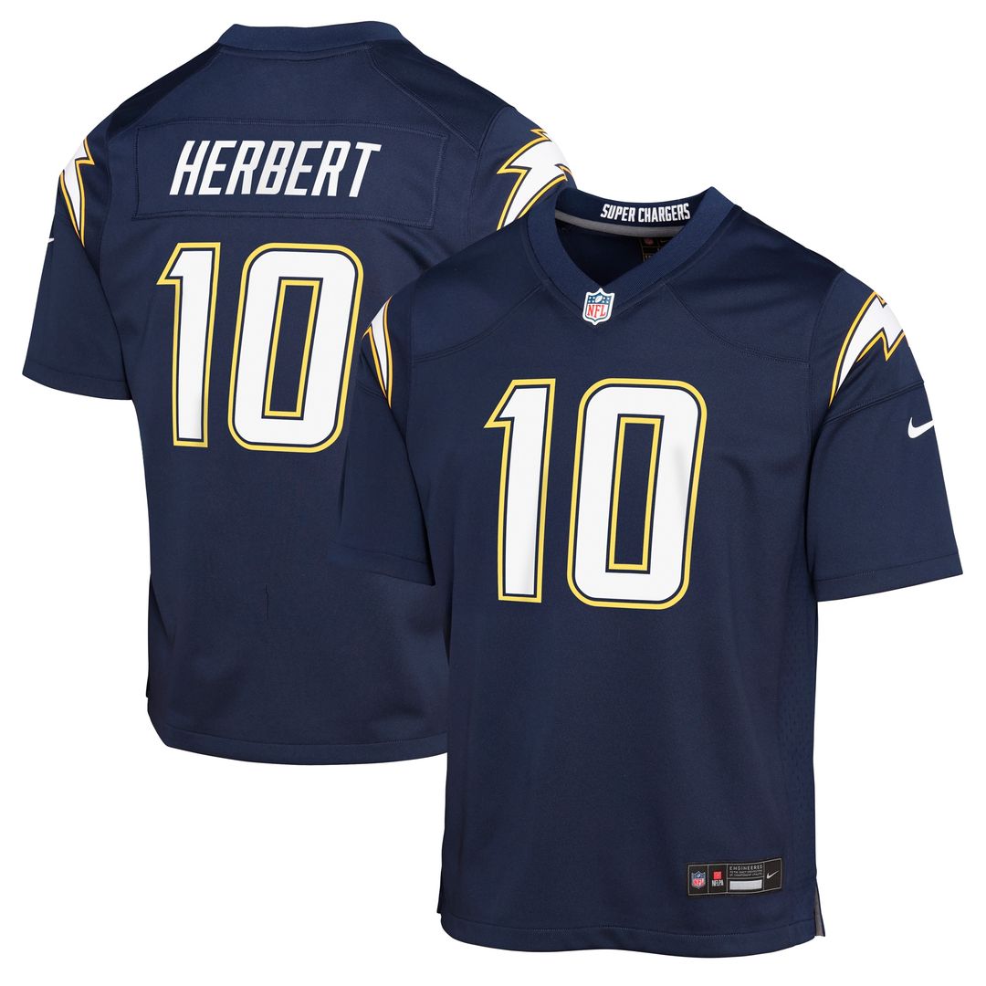 Justin Herbert Los Angeles Chargers Nike Youth Alternate Charger Power Game Player Jersey - Gold