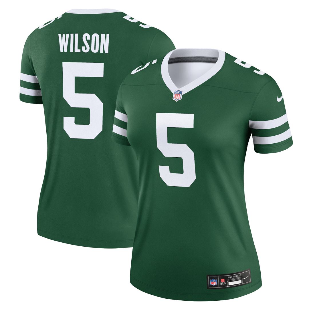 Garrett Wilson New York Jets Nike Women's Alternate Legend Player Performance Top - Legacy Black