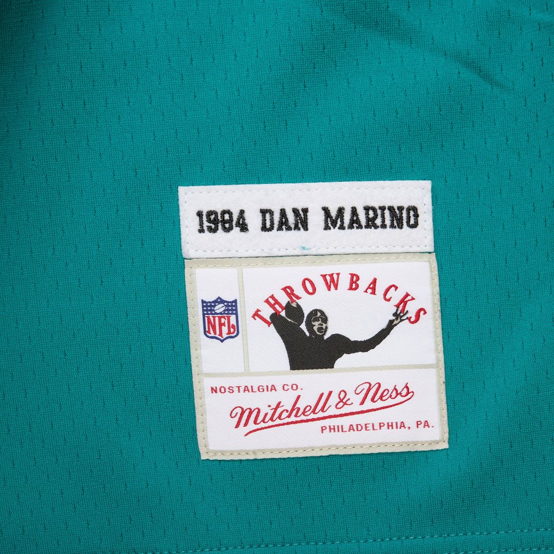 Dan Marino Miami Dolphins Mitchell & Ness Player Name & Number Hoodie Legacy Jersey - Aqua
