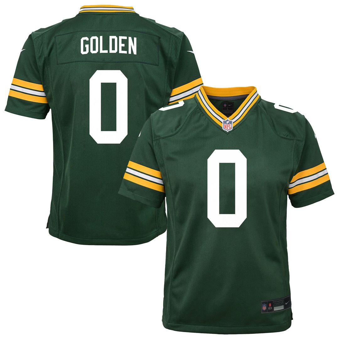 Matthew Golden Green Bay Packers Nike Youth Team Game Jersey - Green