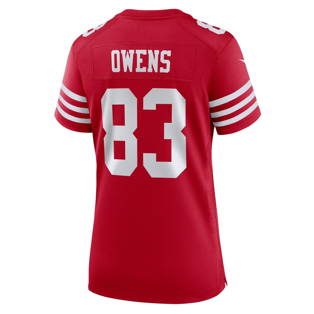 Terique Owens San Francisco 49ers Nike Women's Team Game Jersey -  Scarlet