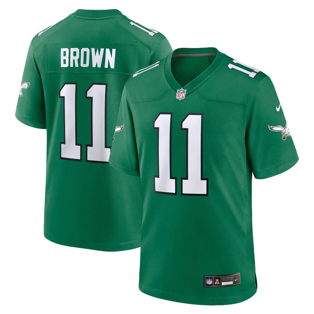 A.J. Brown Philadelphia Eagles Nike Youth Team Game Jersey - Midnight Green