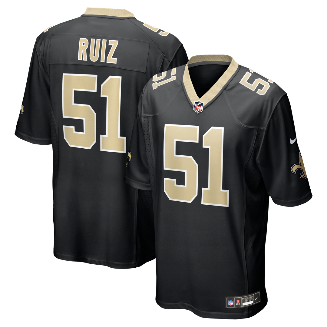 Cesar Ruiz New Orleans Saints Nike Player Game Jersey - Black