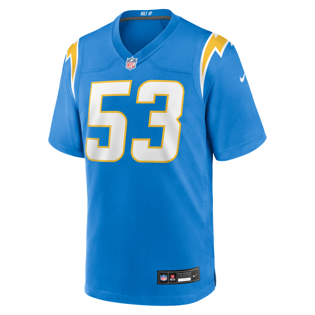 Del'Shawn Phillips Los Angeles Chargers Nike Team Game Jersey -  Powder Blue