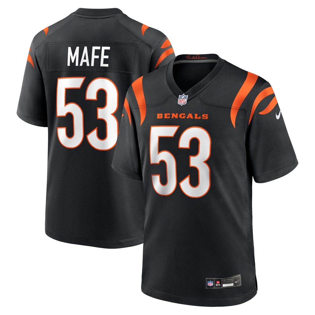 Boye Mafe Cincinnati Bengals Nike Team Game Jersey -  Black