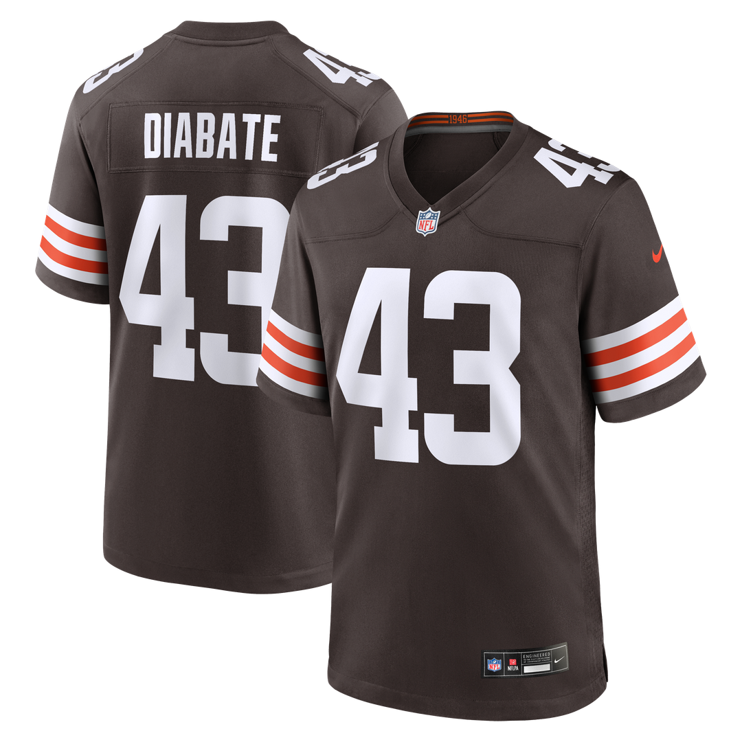 Mohamoud Diabate Cleveland Browns Nike Team Game Jersey -  Brown