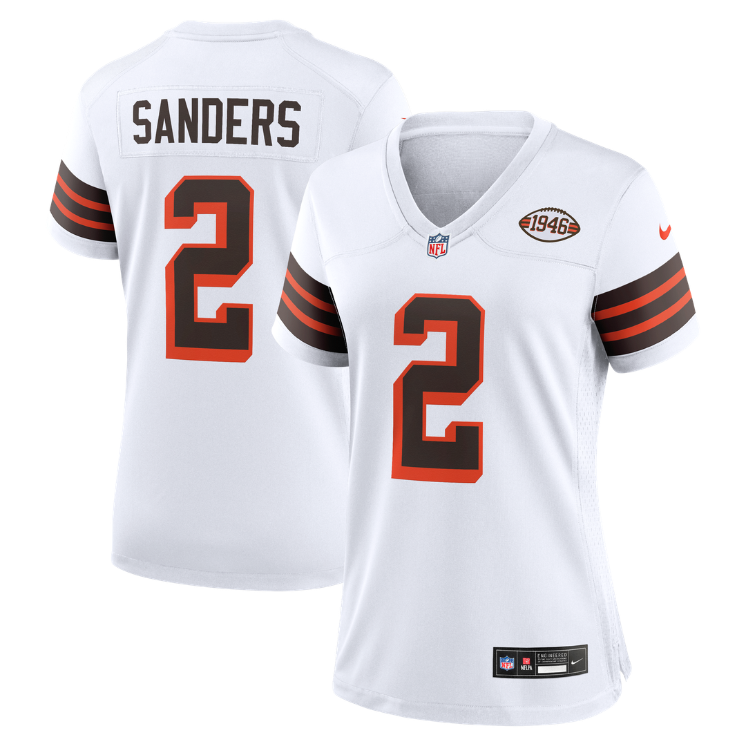 Shedeur Sanders Cleveland Browns Nike Women's Alternate Game Jersey -  White