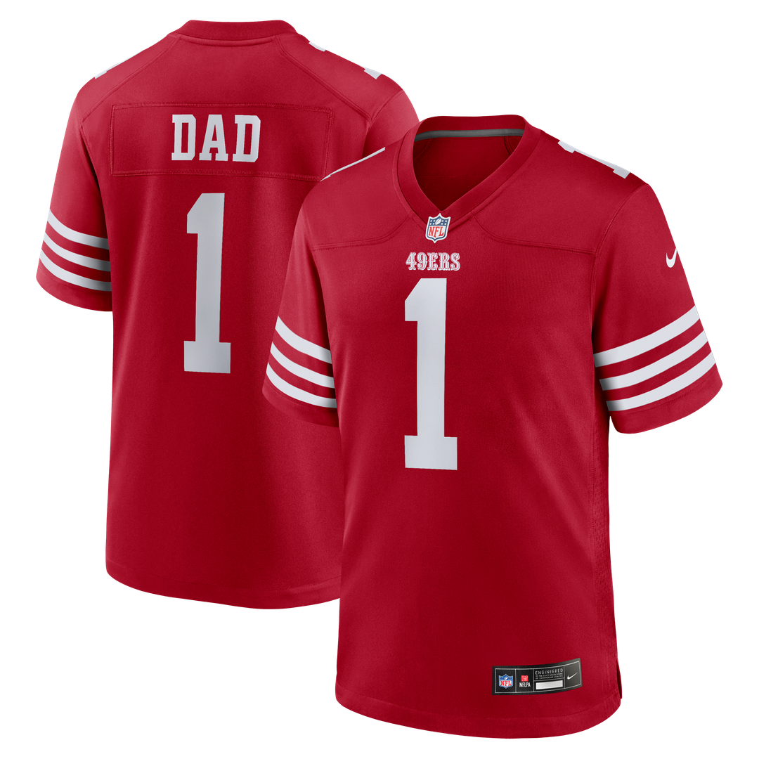 Number 1 Dad San Francisco 49ers Nike Game Jersey - Scarlet