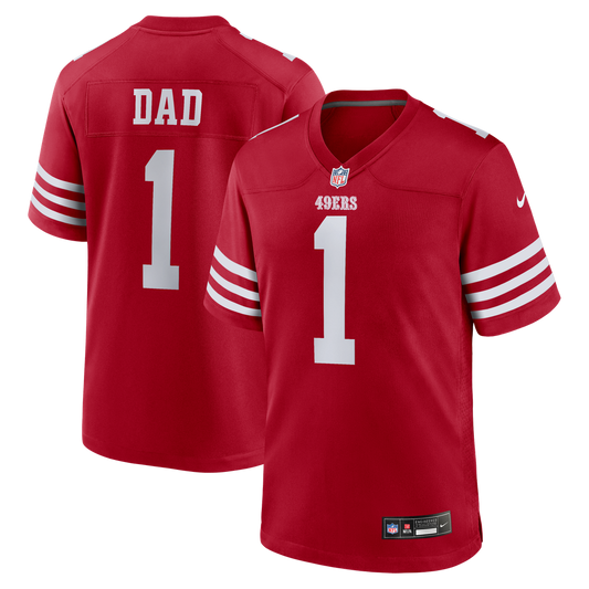 Number 1 Dad San Francisco 49ers Nike Game Jersey - Scarlet