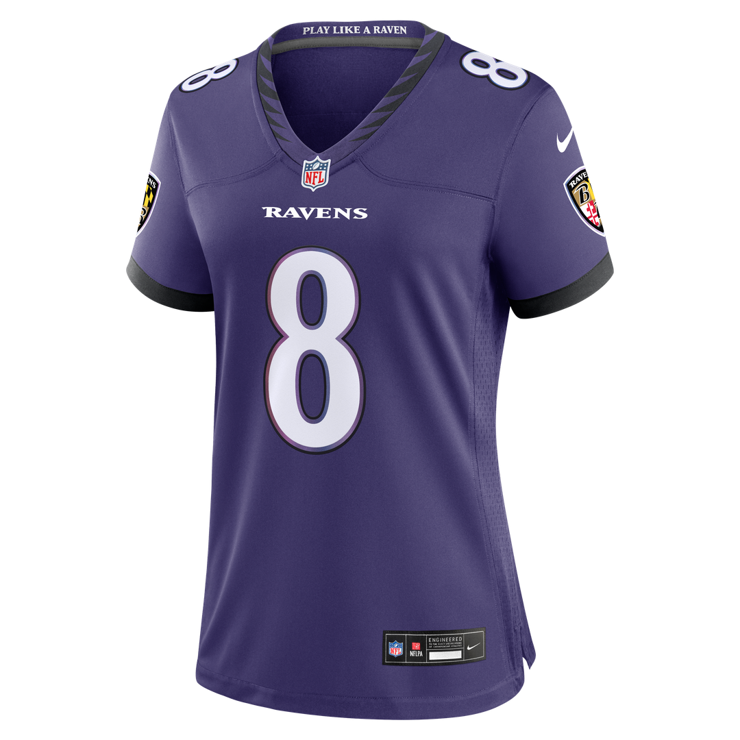 Lamar Jackson Baltimore Ravens Nike Women's Team Game Jersey - Purple