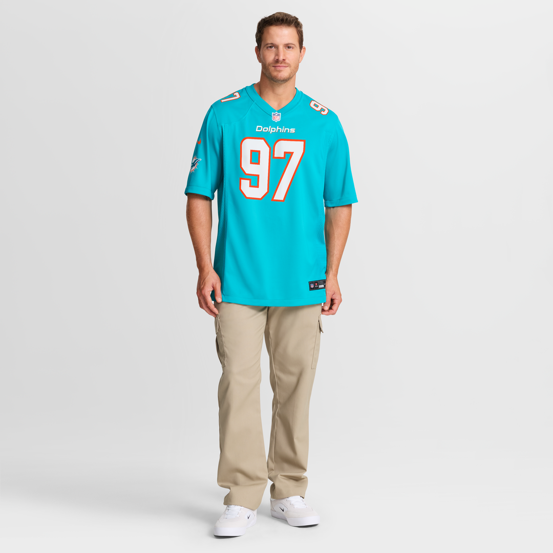 Rashard Lawrence Miami Dolphins Nike Team Game Jersey -  Aqua