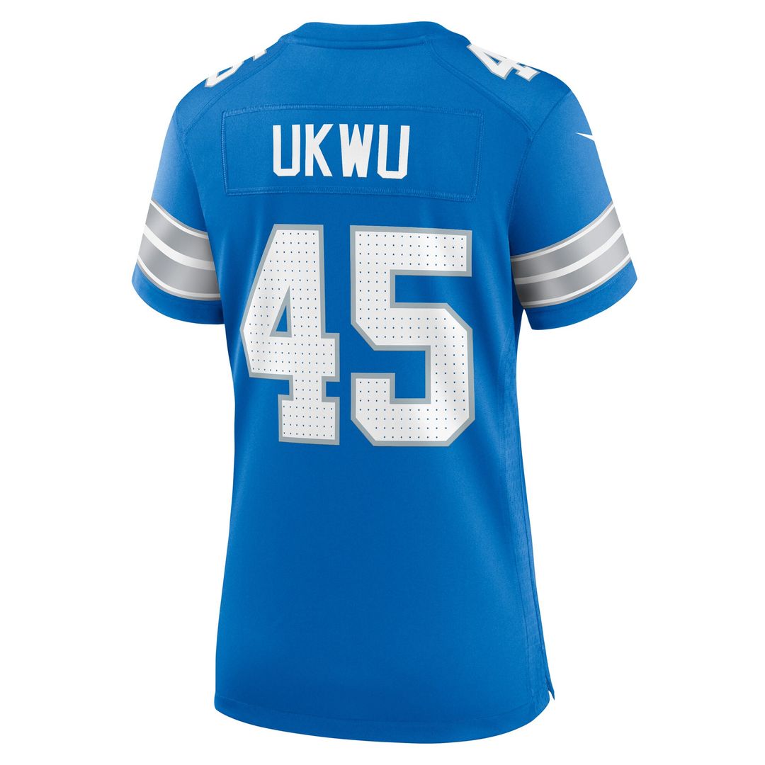 Isaac Ukwu Detroit Lions Nike Women's Game Jersey -  Blue