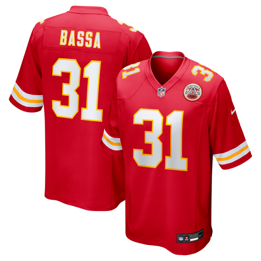 Jeffrey Bassa Kansas City Chiefs Nike Team Game Jersey -  Red