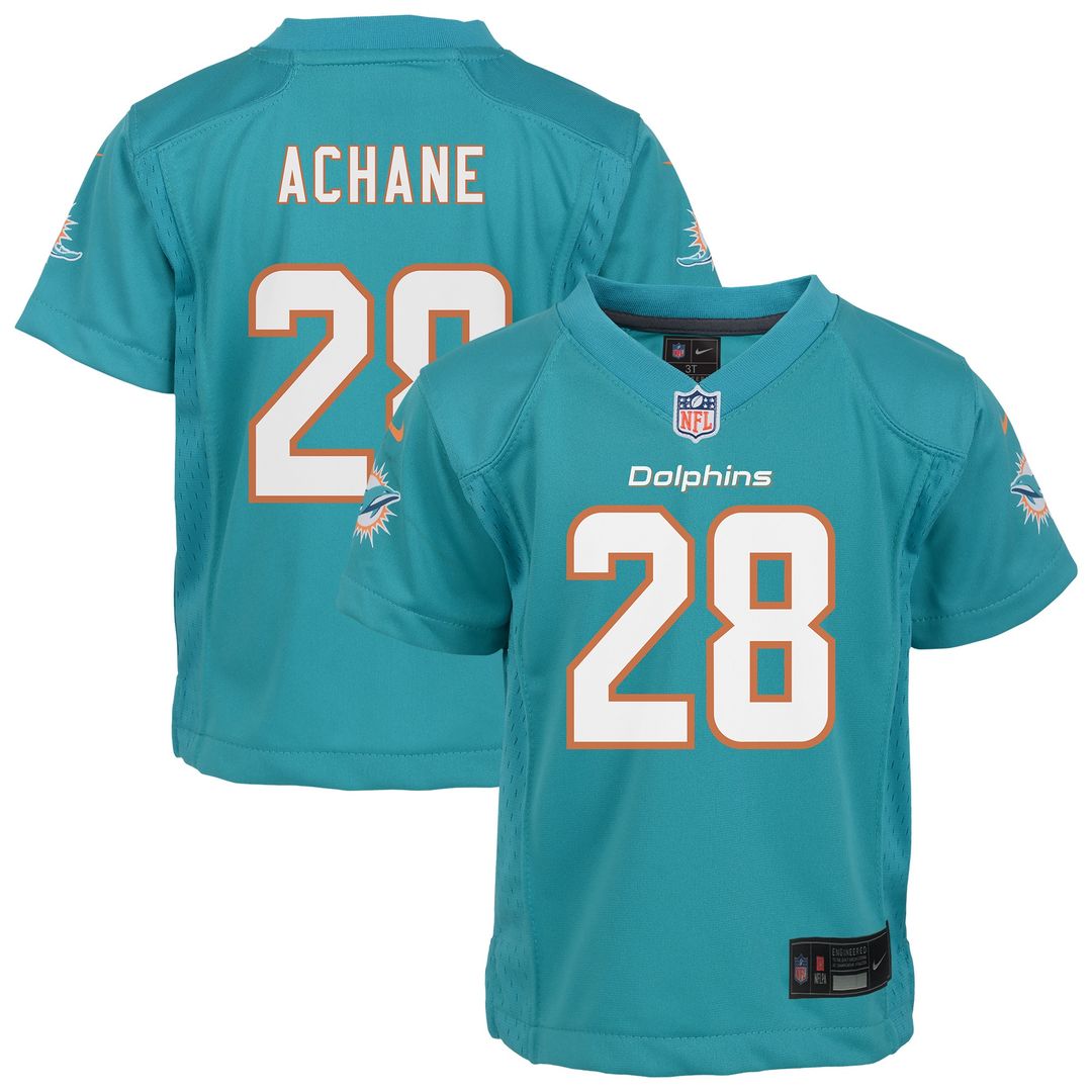 De’Von Achane Miami Dolphins Nike Infant Team  Player Game Jersey - Aqua