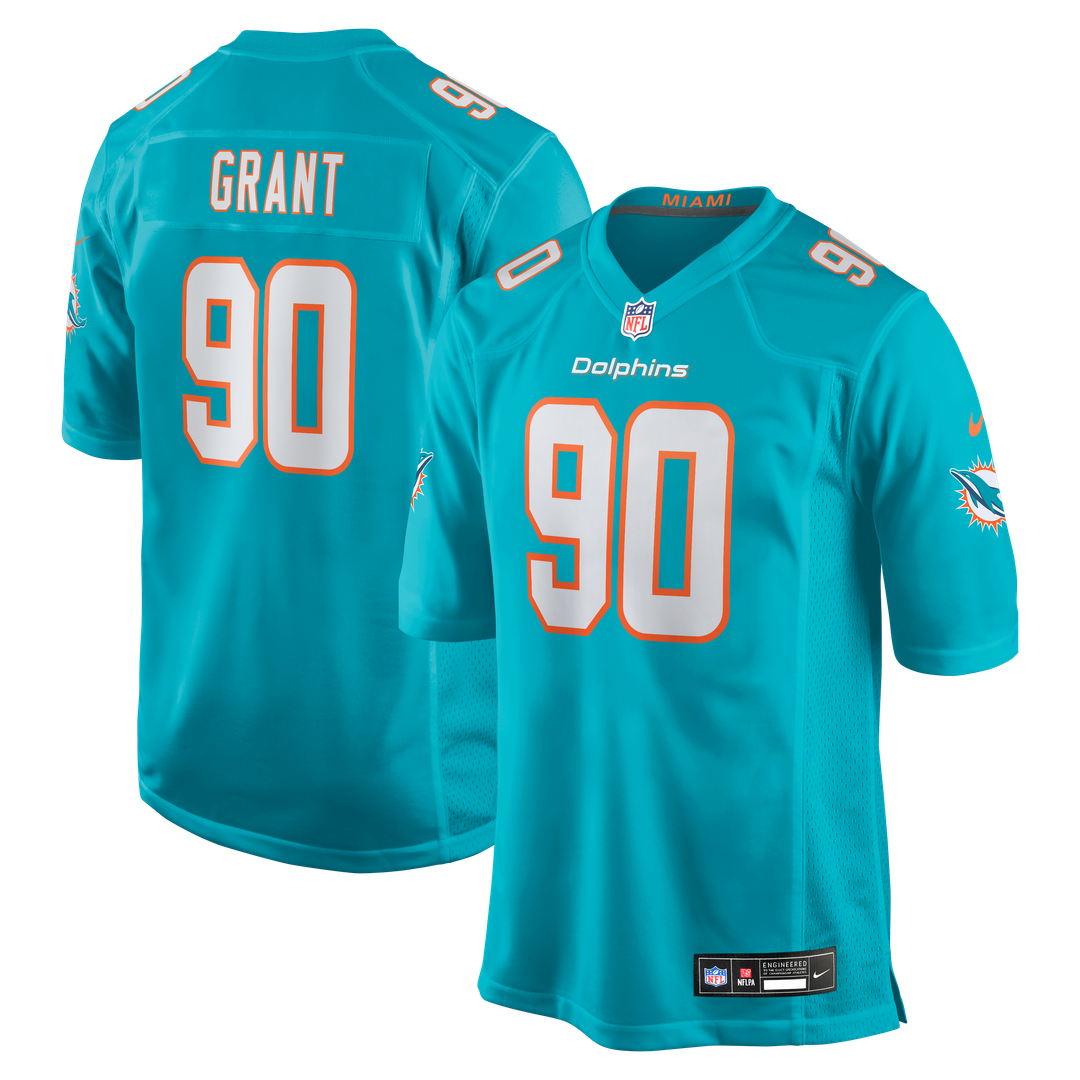 Kenneth Grant Miami Dolphins Nike Team Game Jersey - Aqua