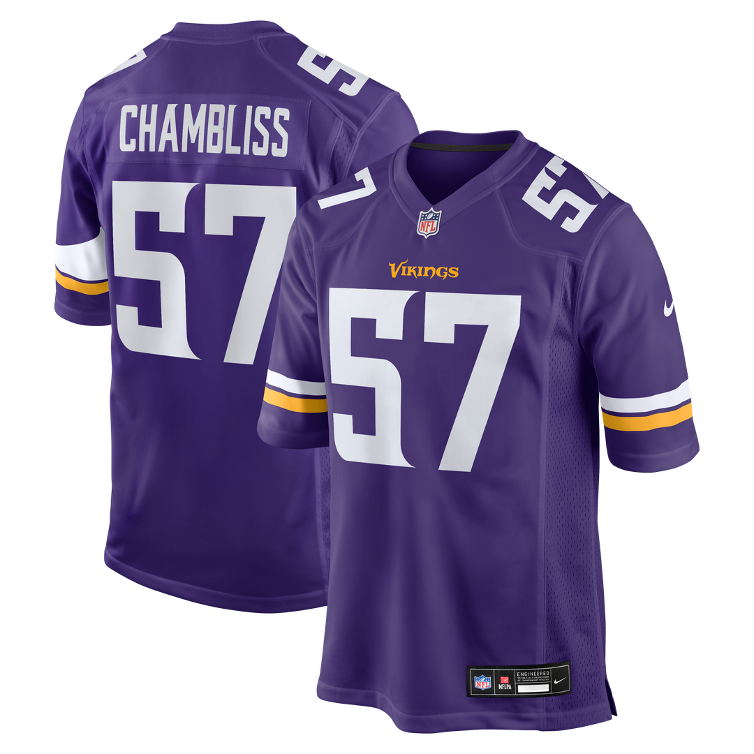 Chaz Chambliss Minnesota Vikings Nike Team Game Jersey -  Purple