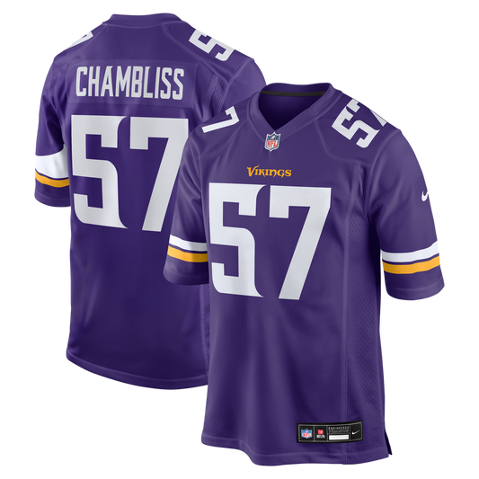Chaz Chambliss Minnesota Vikings Nike Team Game Jersey -  Purple