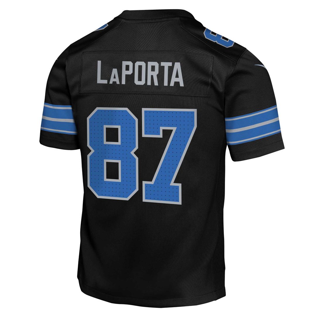 Sam LaPorta Detroit Lions Nike Youth Game Jersey - Black