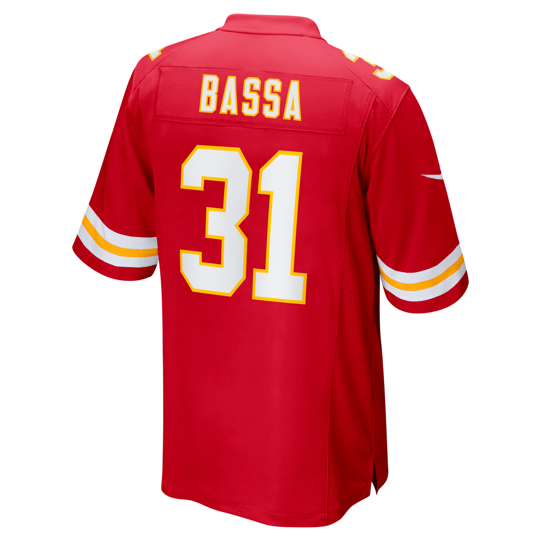 Jeffrey Bassa Kansas City Chiefs Nike Team Game Jersey -  Red