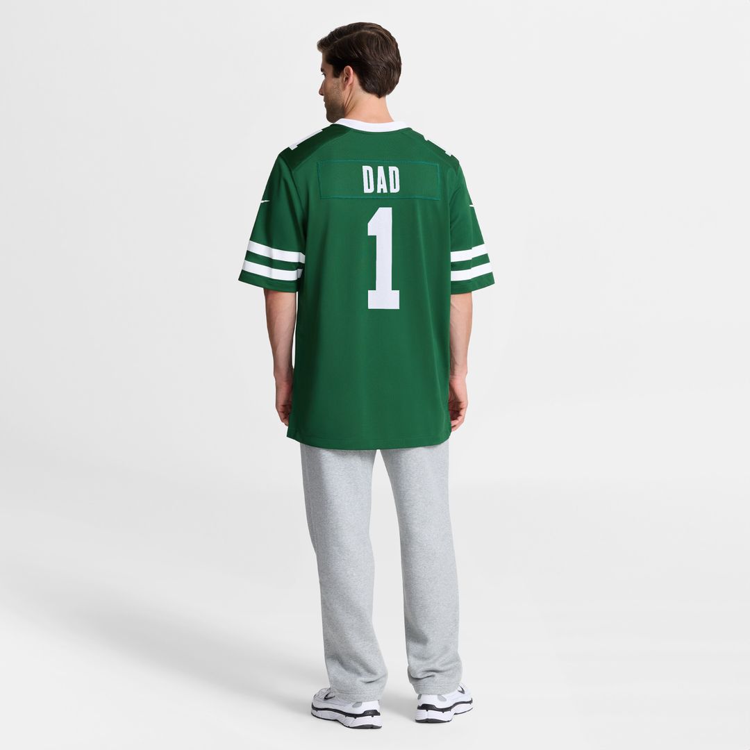 New York Jets Nike #1 Dad Game Jersey - Legacy Green